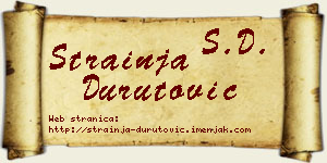 Strainja Durutović vizit kartica